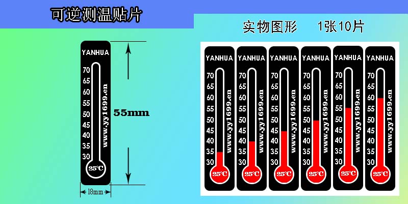 可逆變色測溫貼片